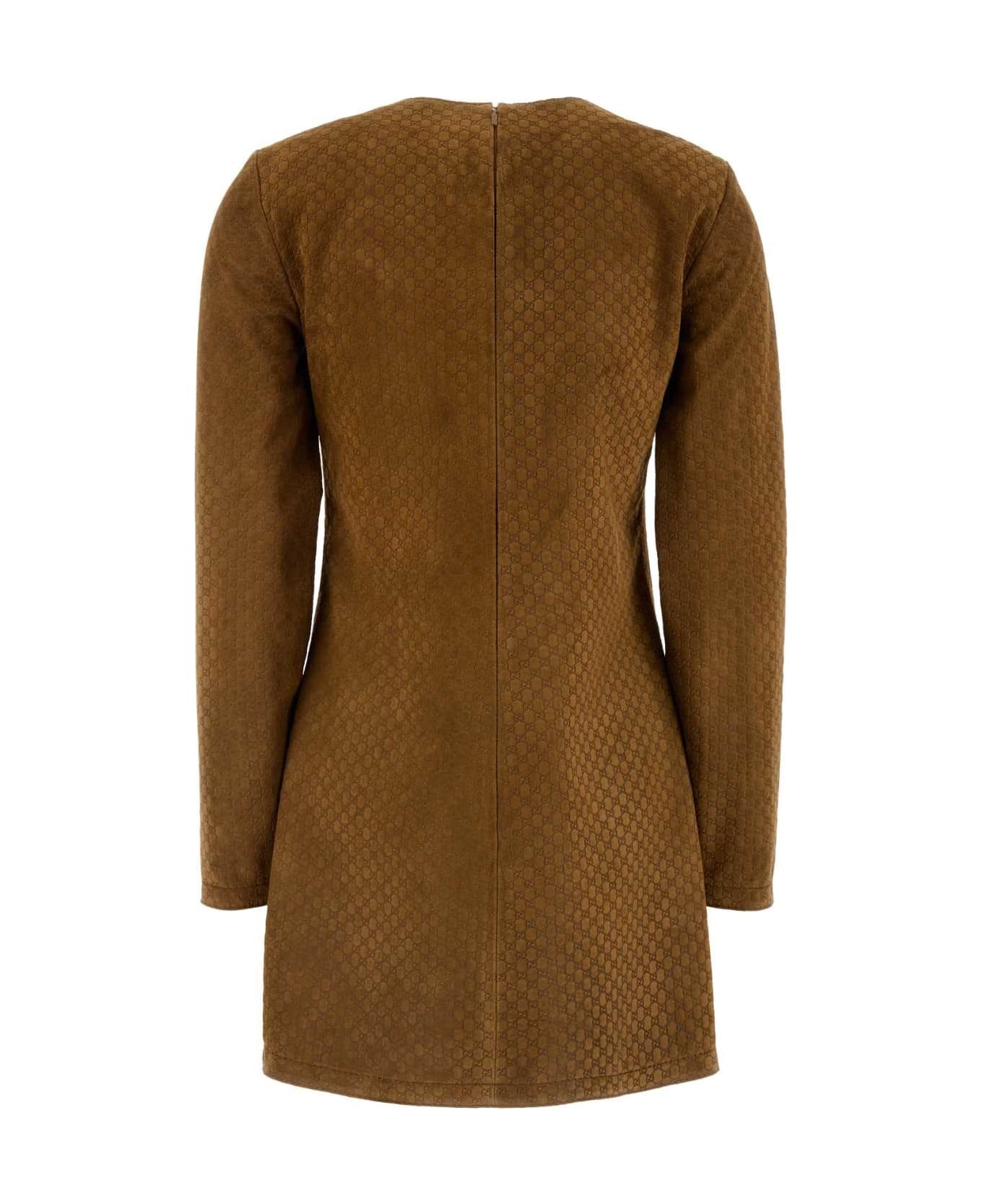 Brown Suede Dress - 2