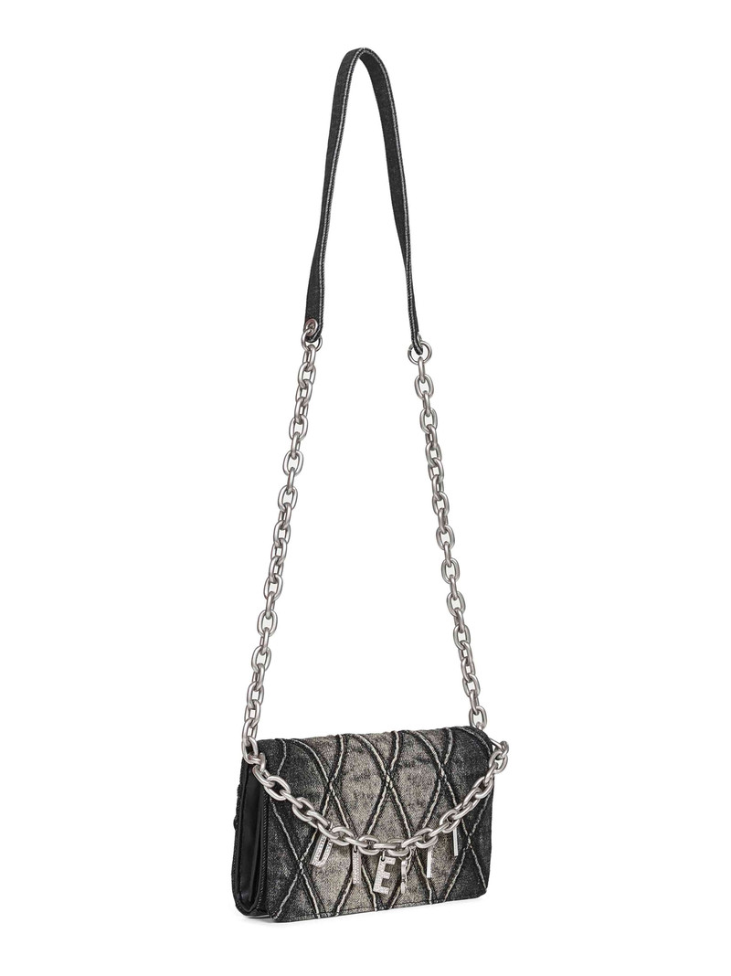 Diesel Black Charm-D Wallet Strap wallet on chain outlook