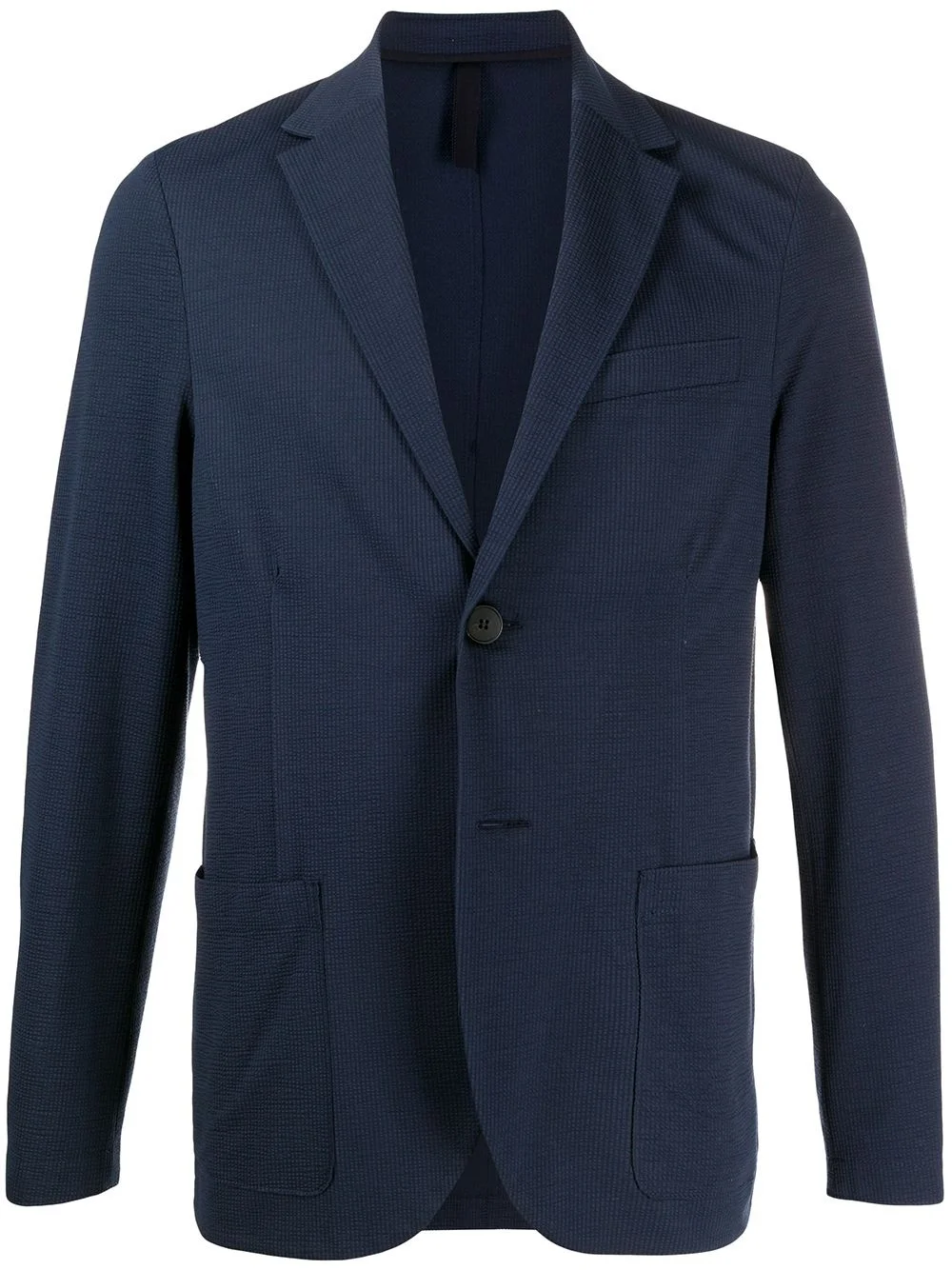 textured single-breasted blazer - 1