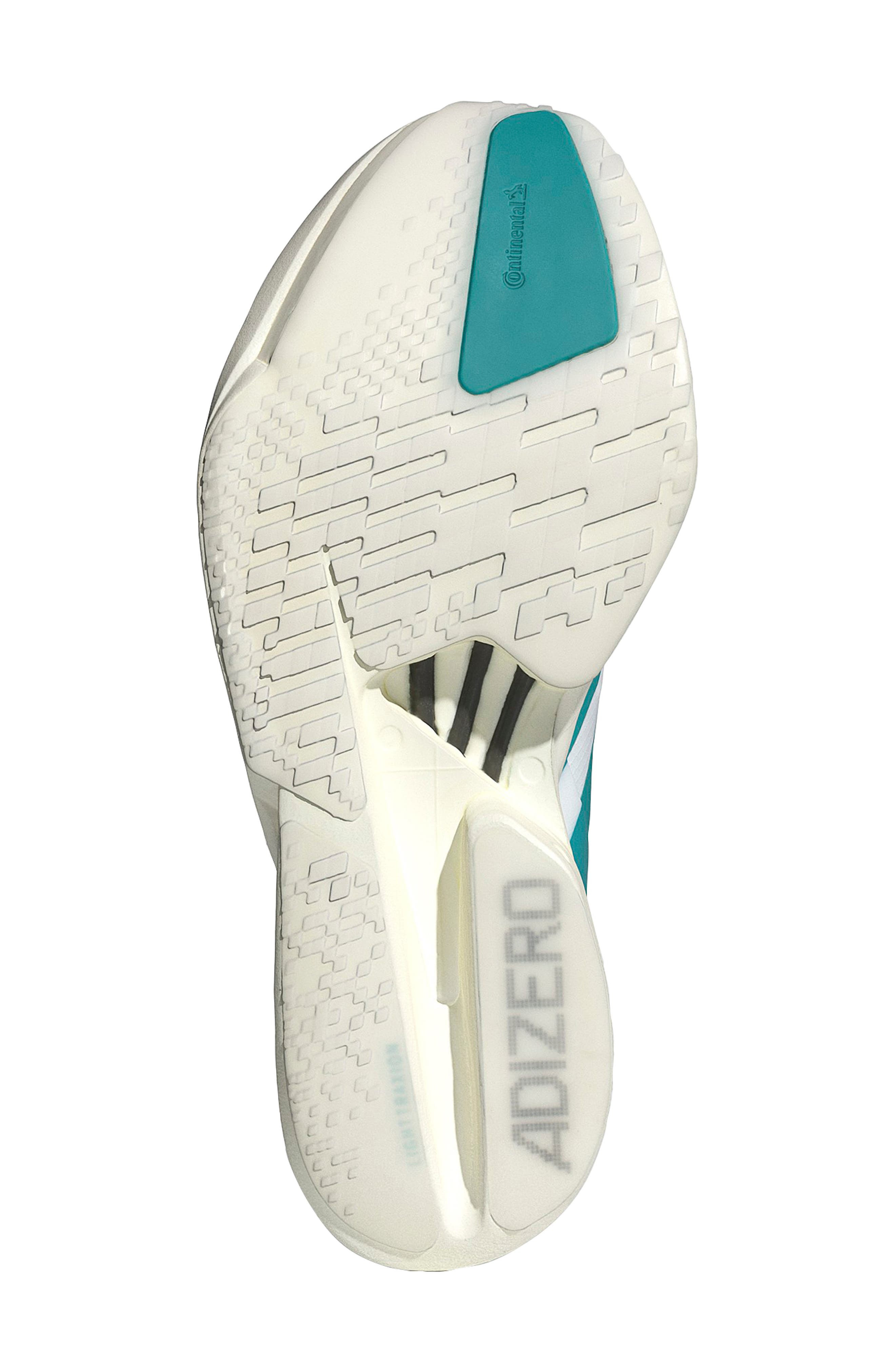 adidas Gender Inclusive Adios 9 Pro 4 Running Sneaker in White/Pure Teal/Carbon at Nordstrom - 5