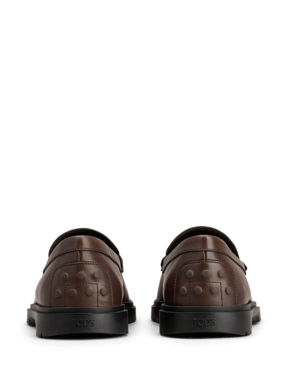 logo-debossed leather loafers - 3