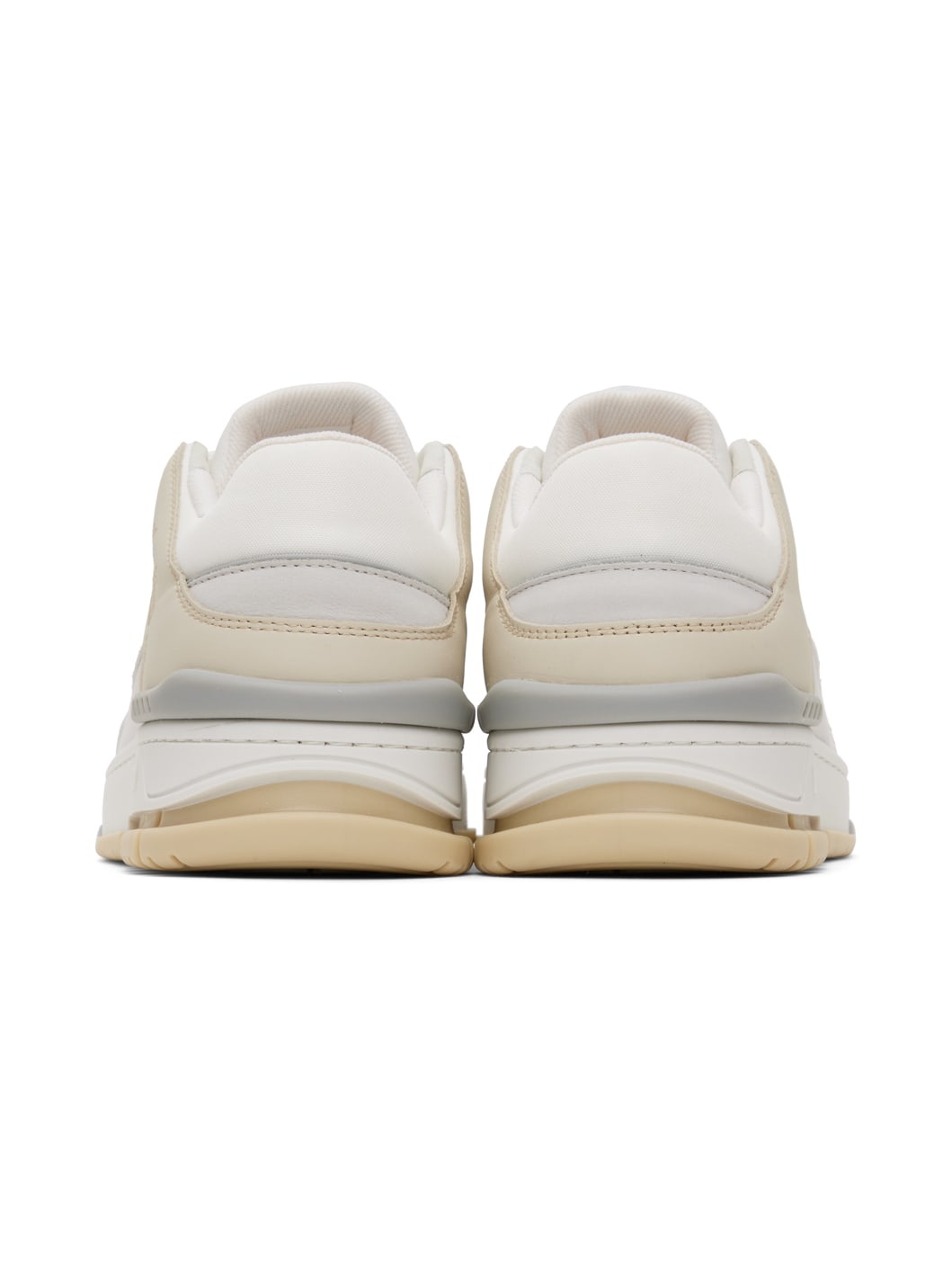 White & Beige Area Lo Sneakers - 2