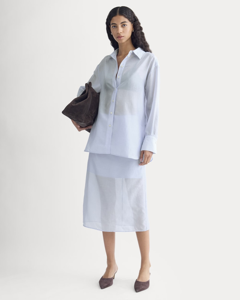 OVERSIZED SHIRT IN COTTON-SILK ORGANZA 3