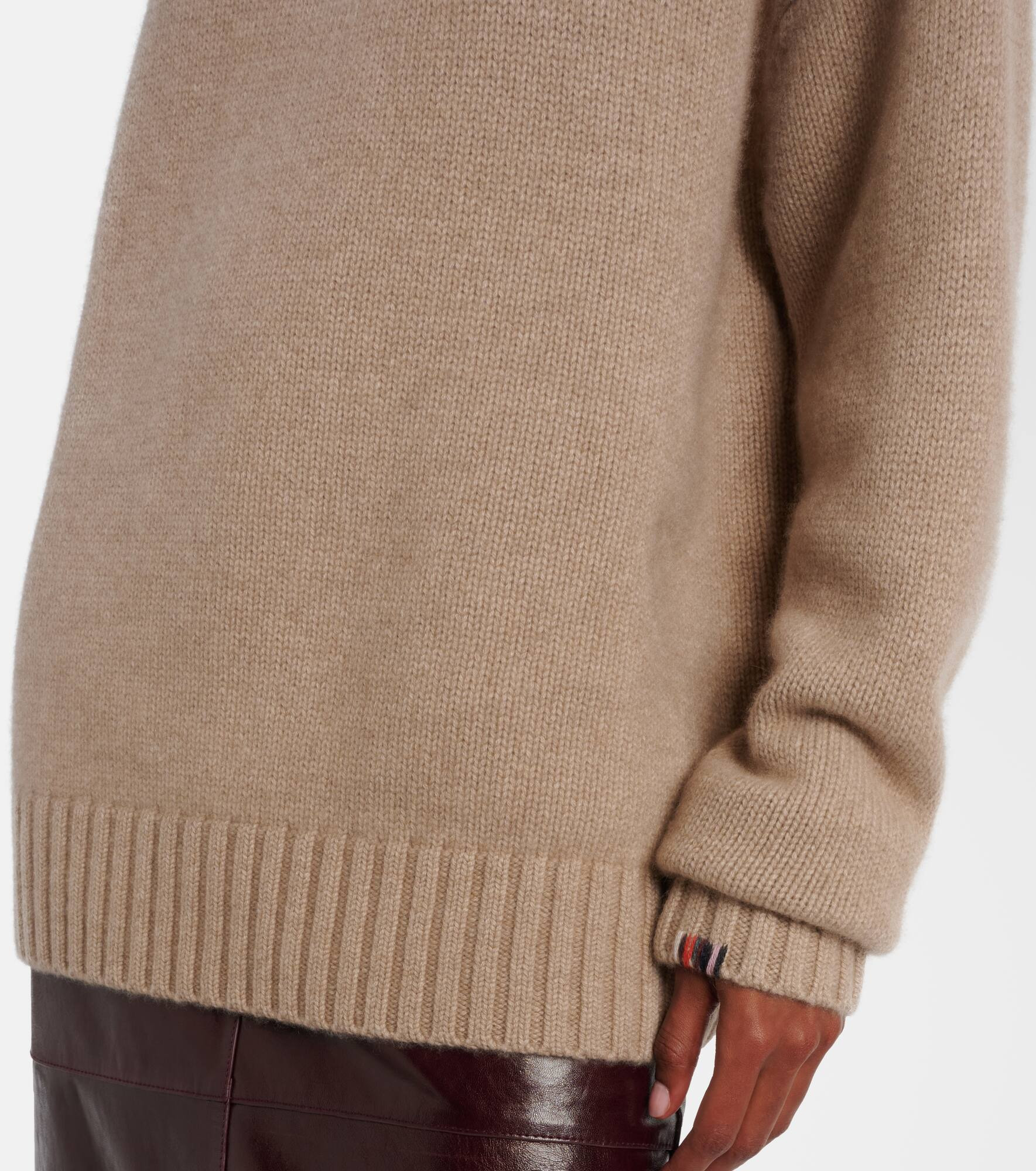 Lovely ribbed-knit cashmere sweater - 5
