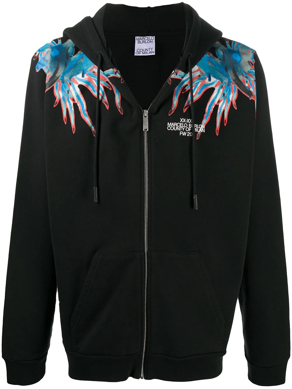 Wings print hoodie - 1