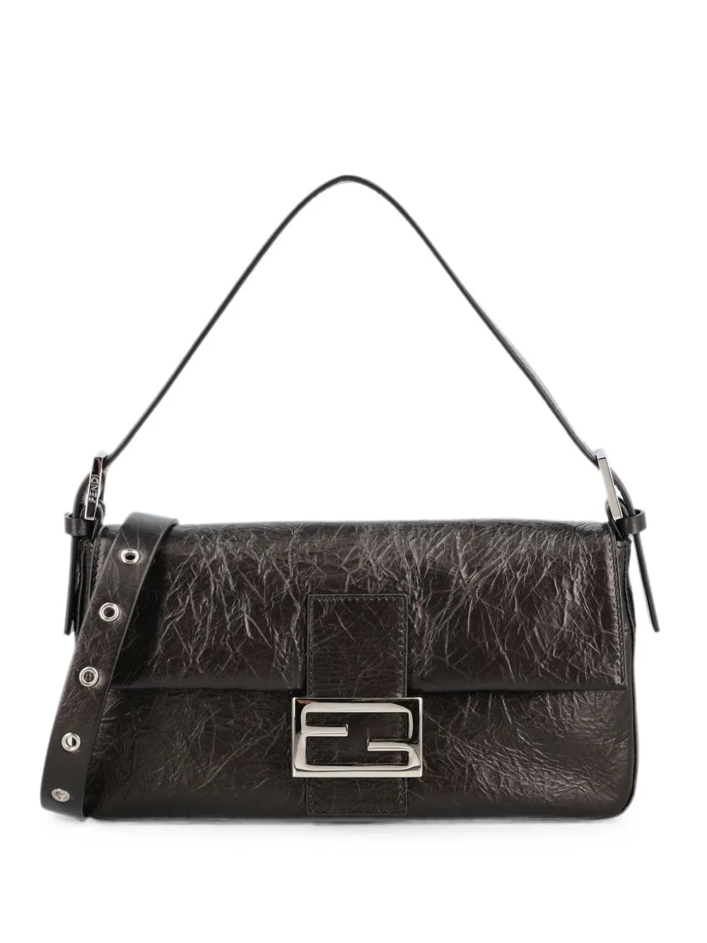 Baguette® 26424 crackled black leather bag - 1