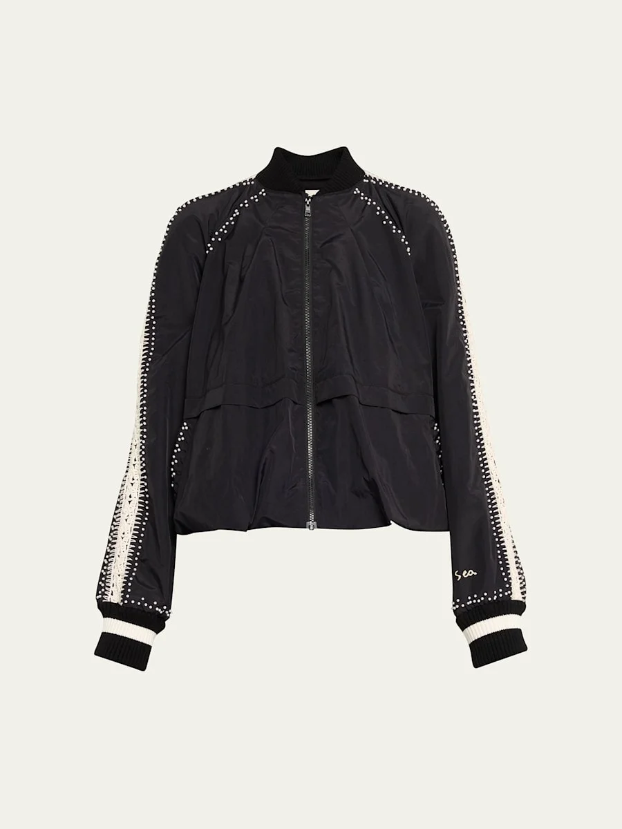 Alberta Embellished Track Jacket - 1