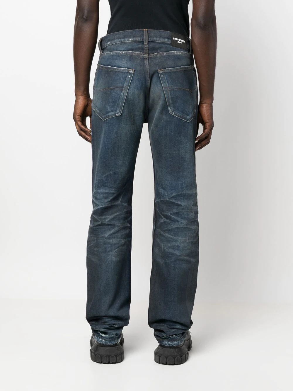 mid-rise straight-leg jeans - 4