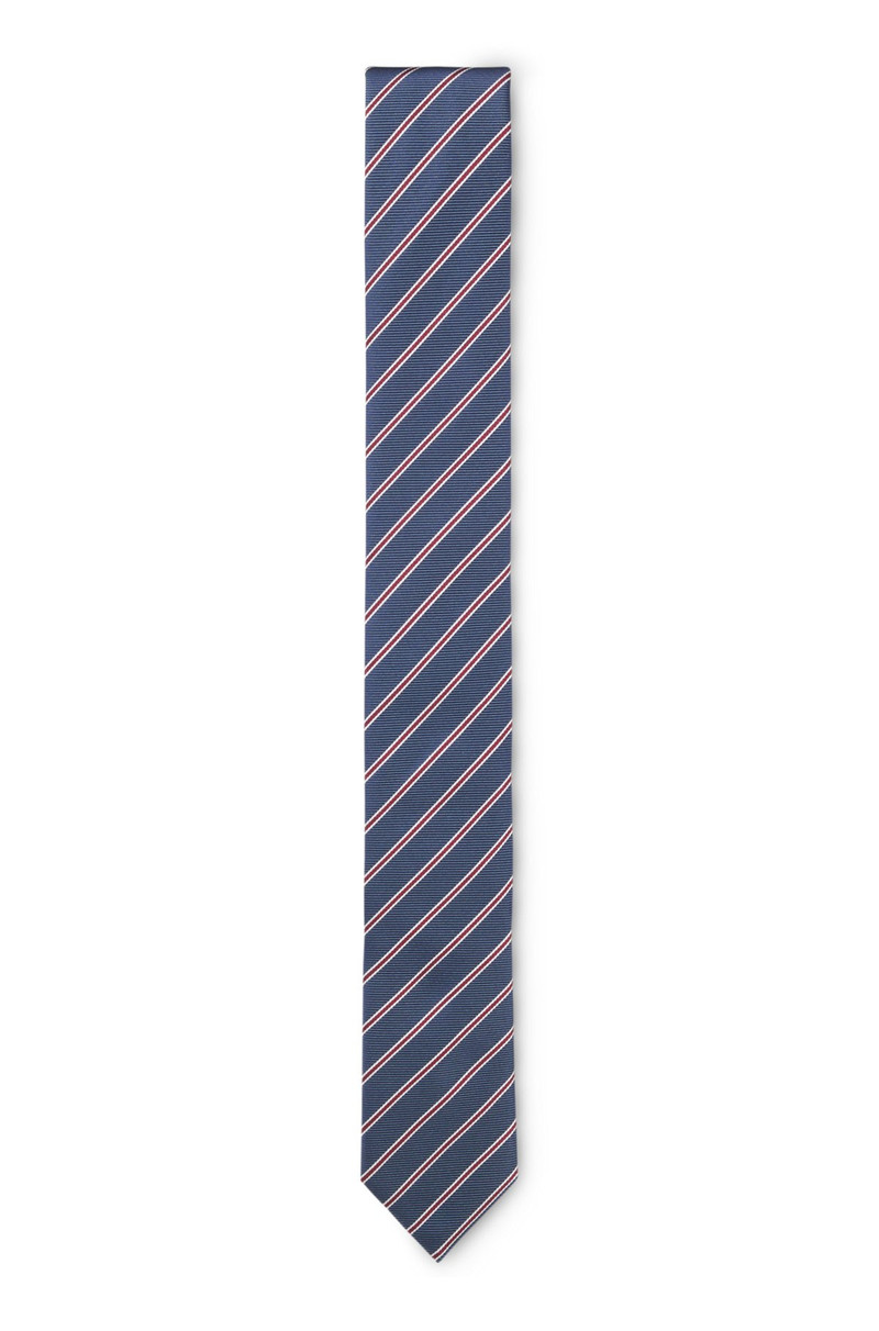 DIAGONAL-STRIPE TIE IN SILK 1