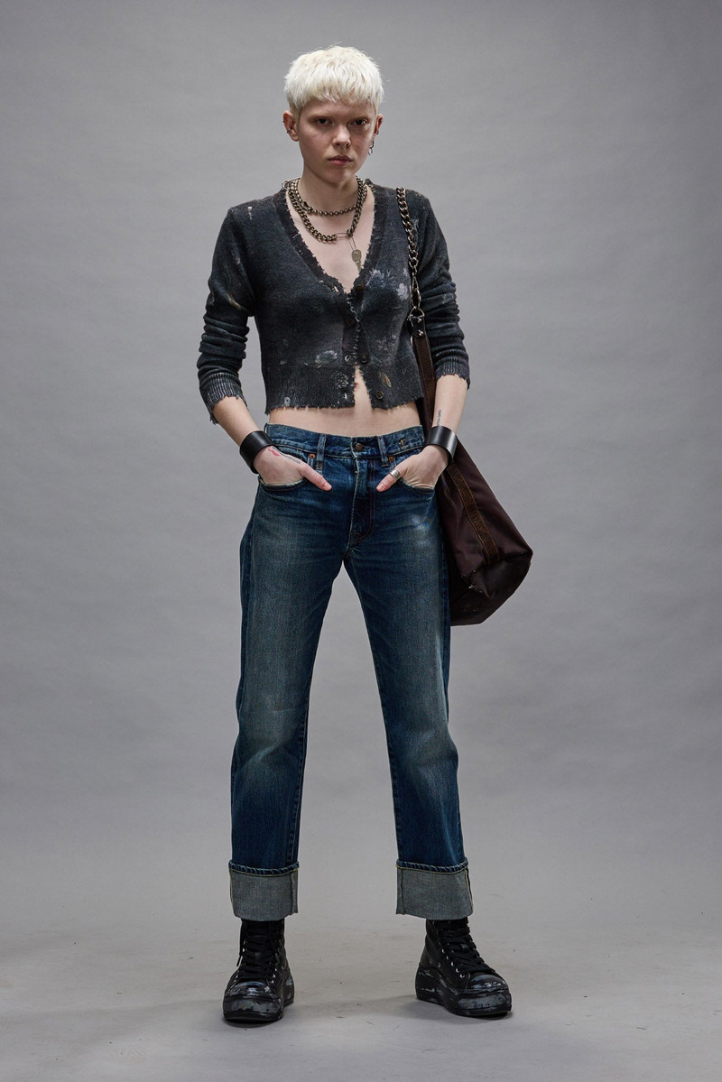 R13 CUFFED ROMEO JEAN - CASLON SELVEDGE BLUE outlook