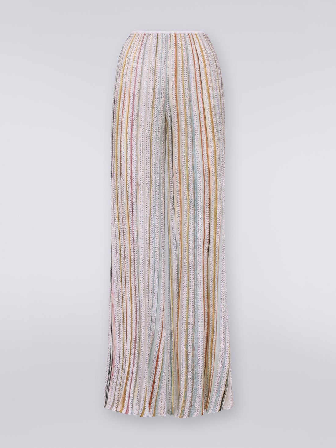Striped palazzo trousers with sequins - 1