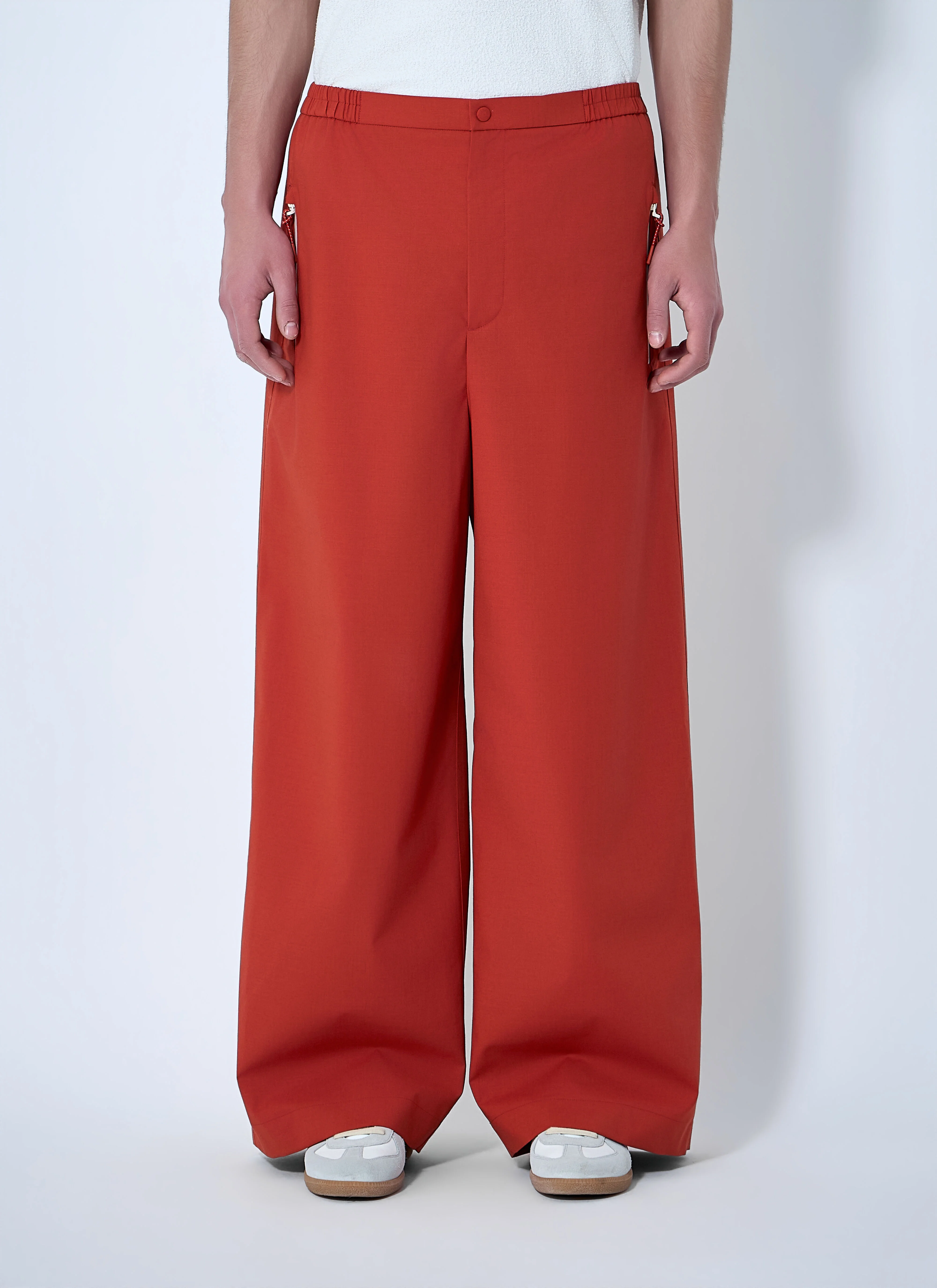 Wide-Leg Elasticated Trousers - 1