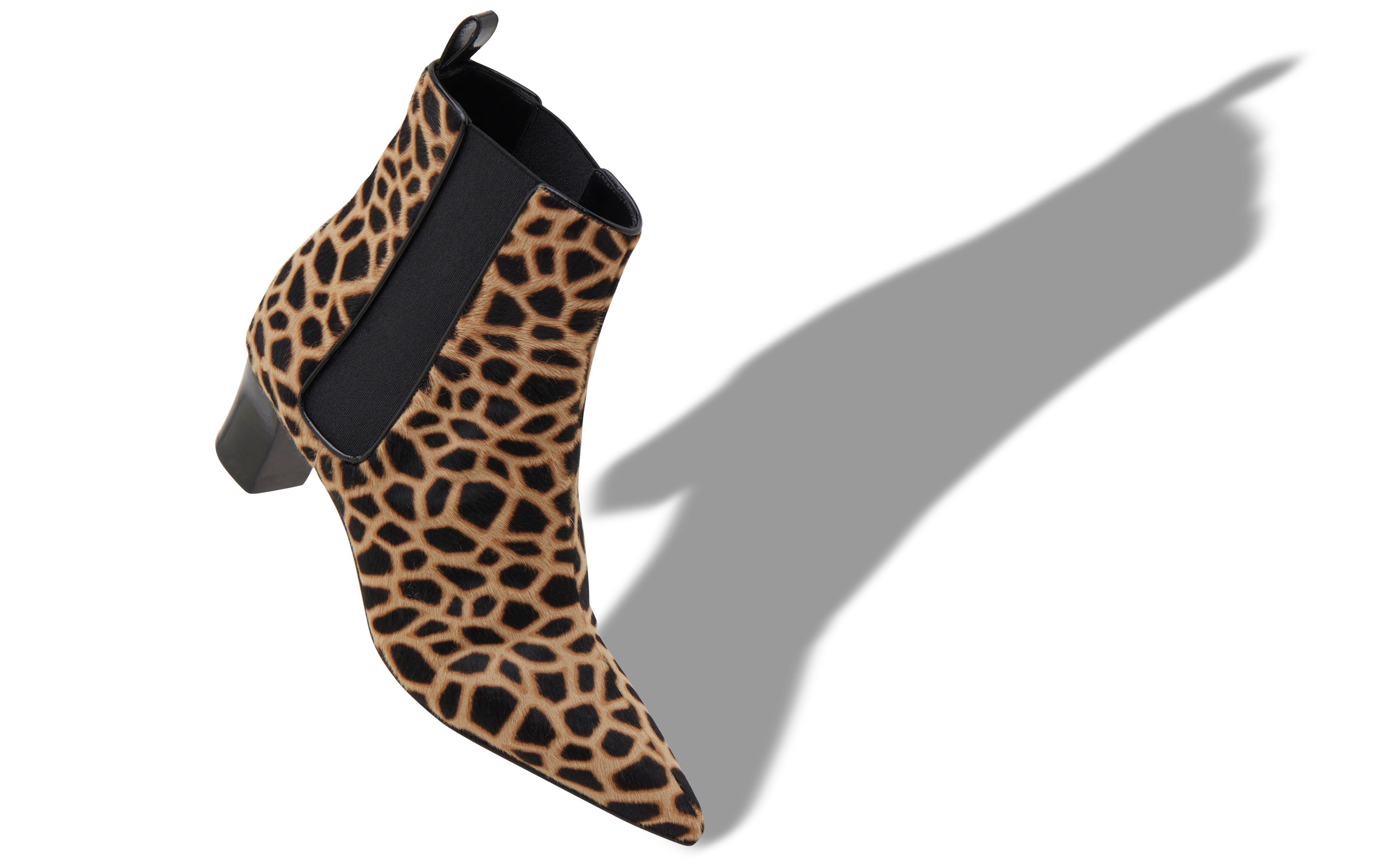 Brown and Black Calf Hair Animal Print Boots - 2