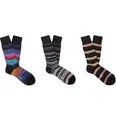 Three-Pack Striped Cotton-Blend Socks - 4