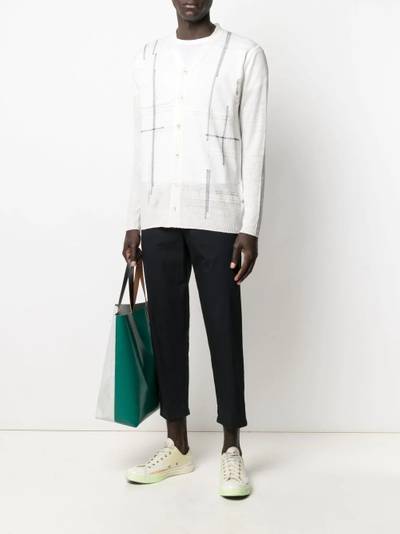 Junya Watanabe MAN contrast-stitch cardigan outlook