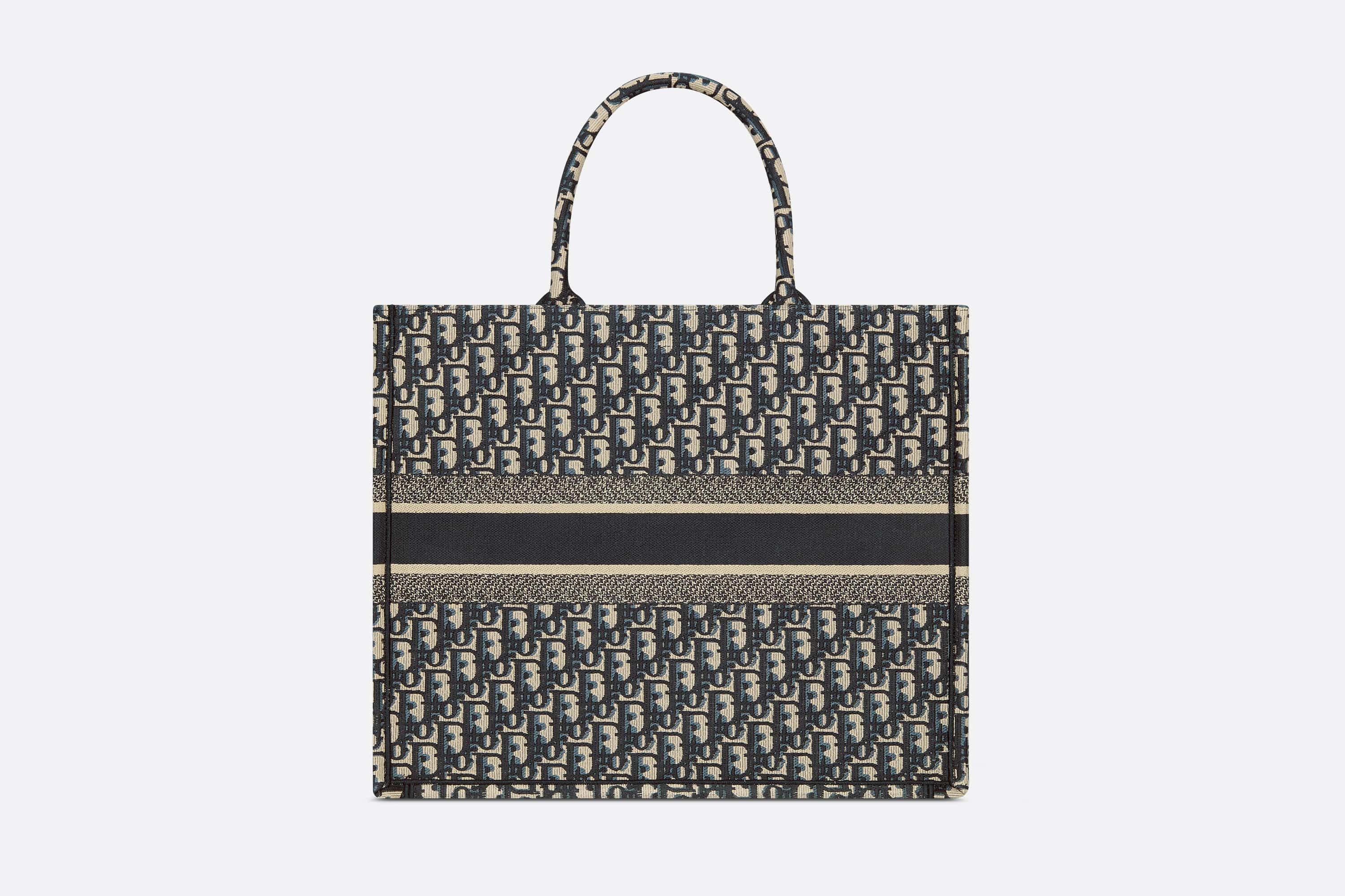 関税込み◆Dior oblique＆calfskin Dior Book Tote スモール Small Dior Book Tote Blue Dior Oblique Embroidery and