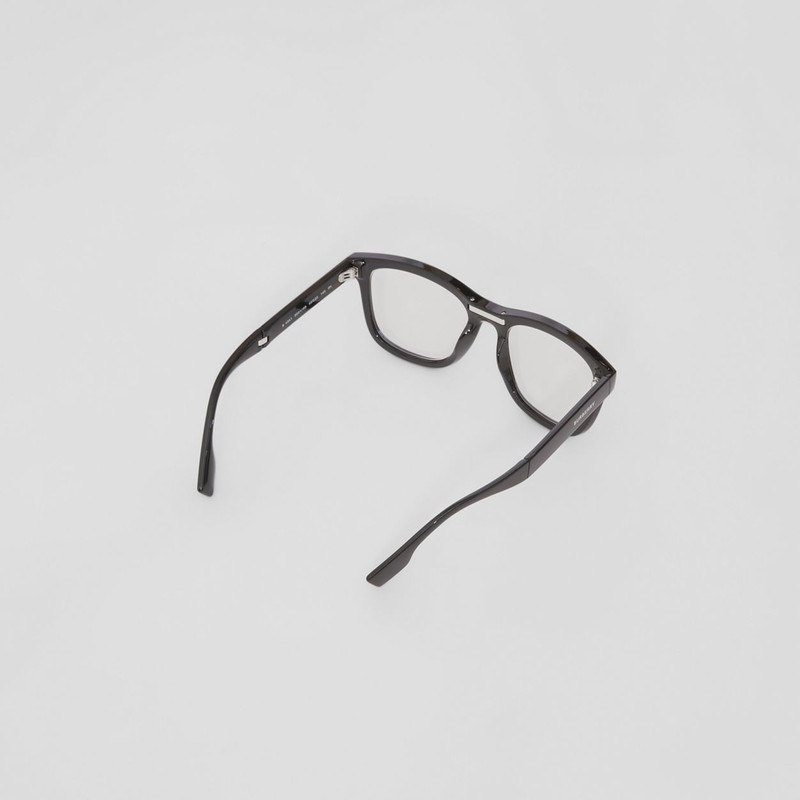 Logo Detail Square Frame Foldable Blue Light Glasses 4