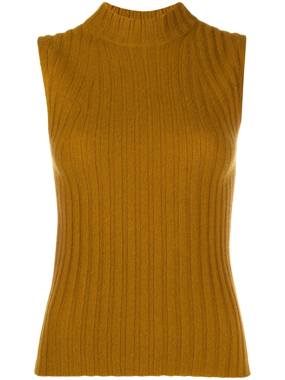 sleeveless chunky-knit cashmere jumper - 1