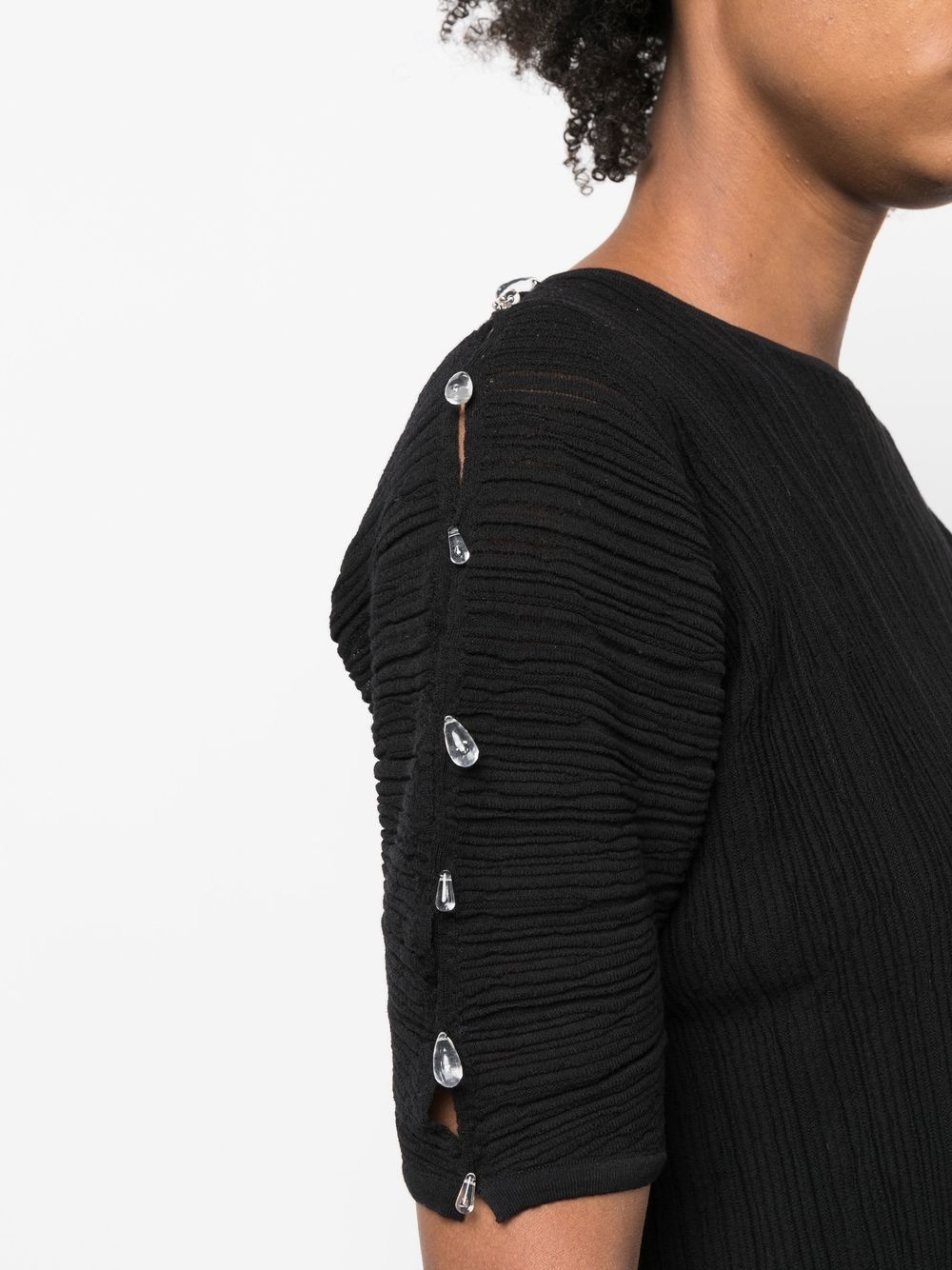 micro-pleated midi dress - 5
