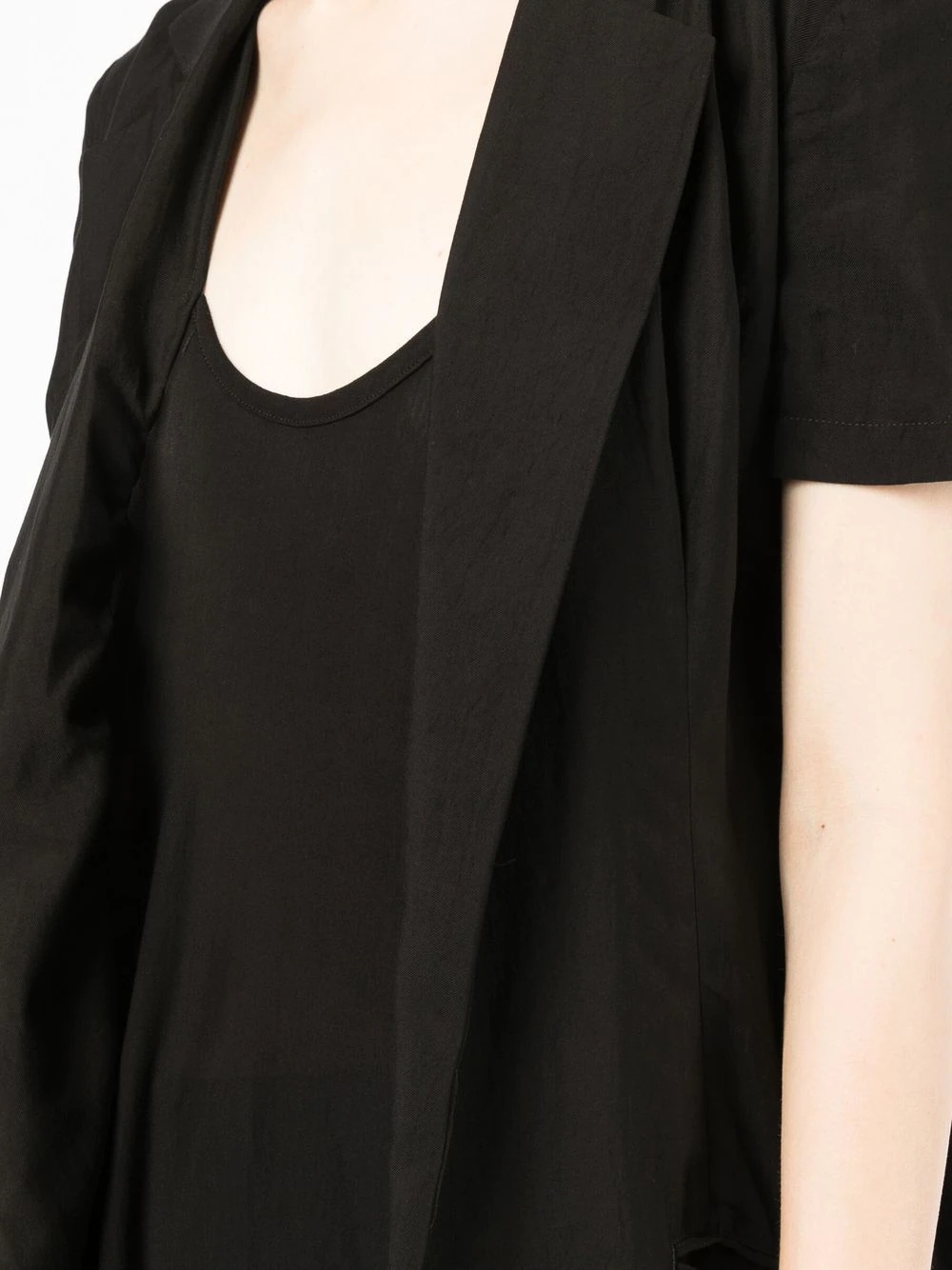 short-sleeved open-front jacket - 5