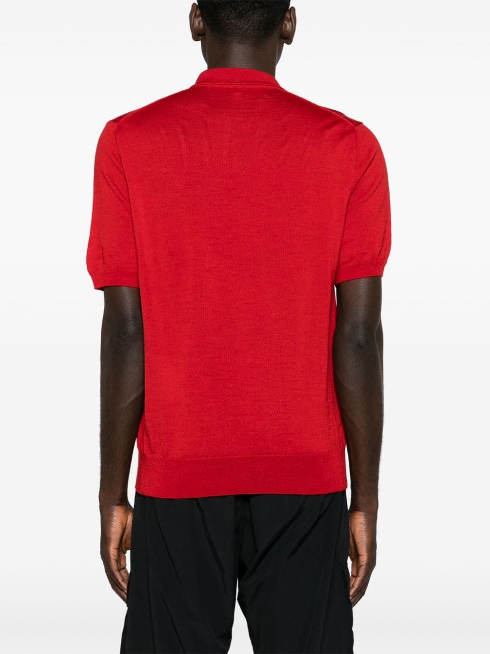 heart-patch wool polo shirt - 5