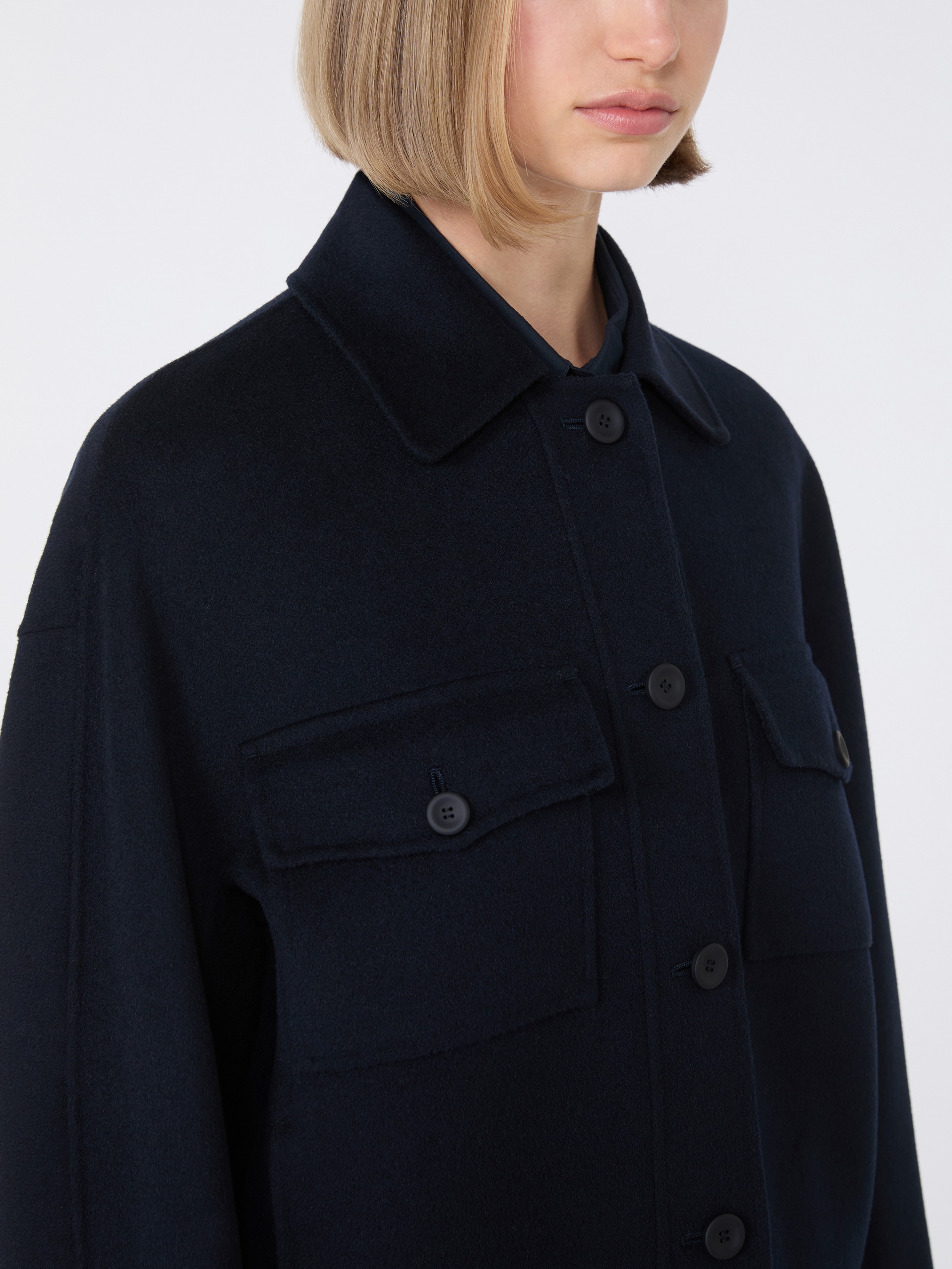 FIERO Wool, cashmere and silk boxy jacket - 5