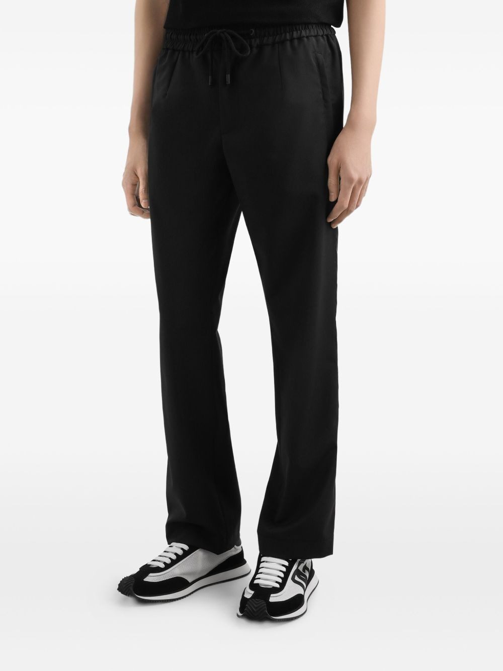 drawstring straight-leg trousers - 4