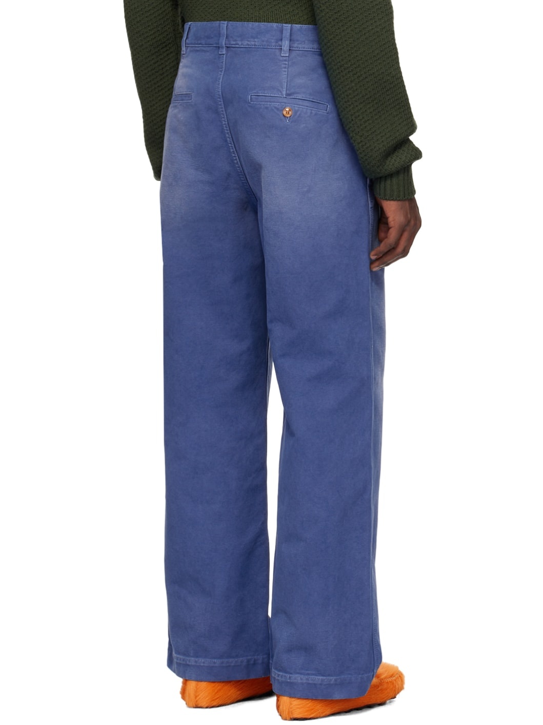 Blue Overdyed Trousers - 3