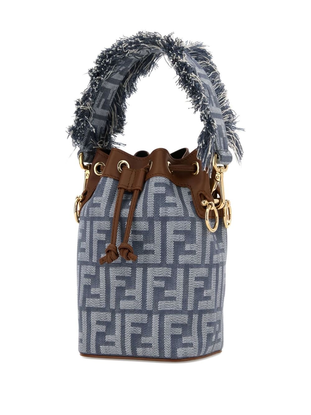 mini Mon Tresor FF logo bucket bag - 3