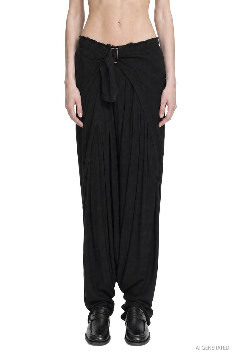 Viscose Wool Harem Pants 1