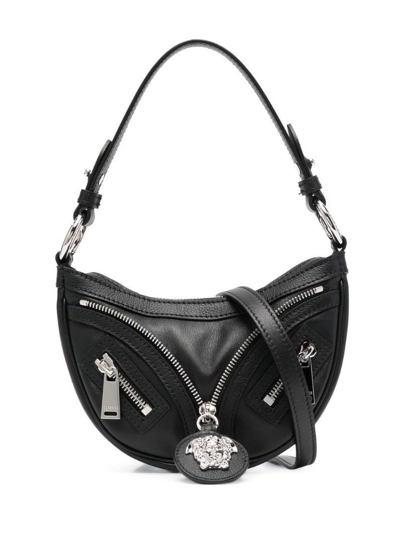 Crystal Repeat Mini shoulder bag in black - Versace