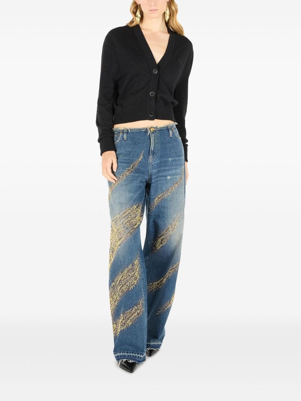 cropped button-up cardigan - 2