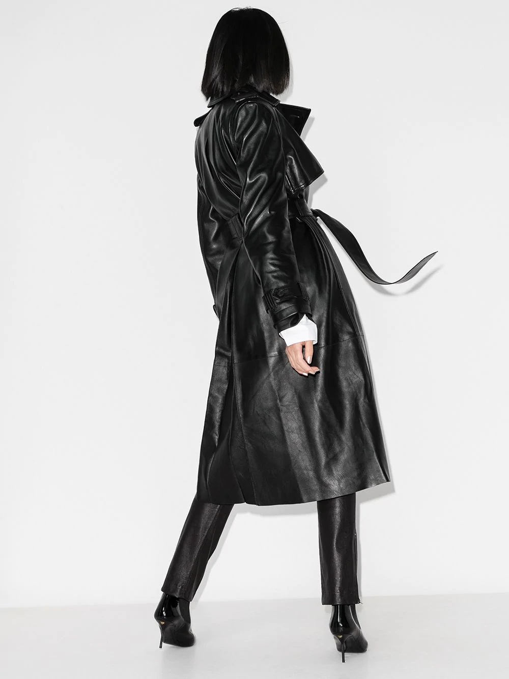 belted trench coat - 3