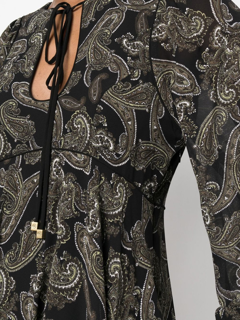 paisley-print long-sleeve dress 5