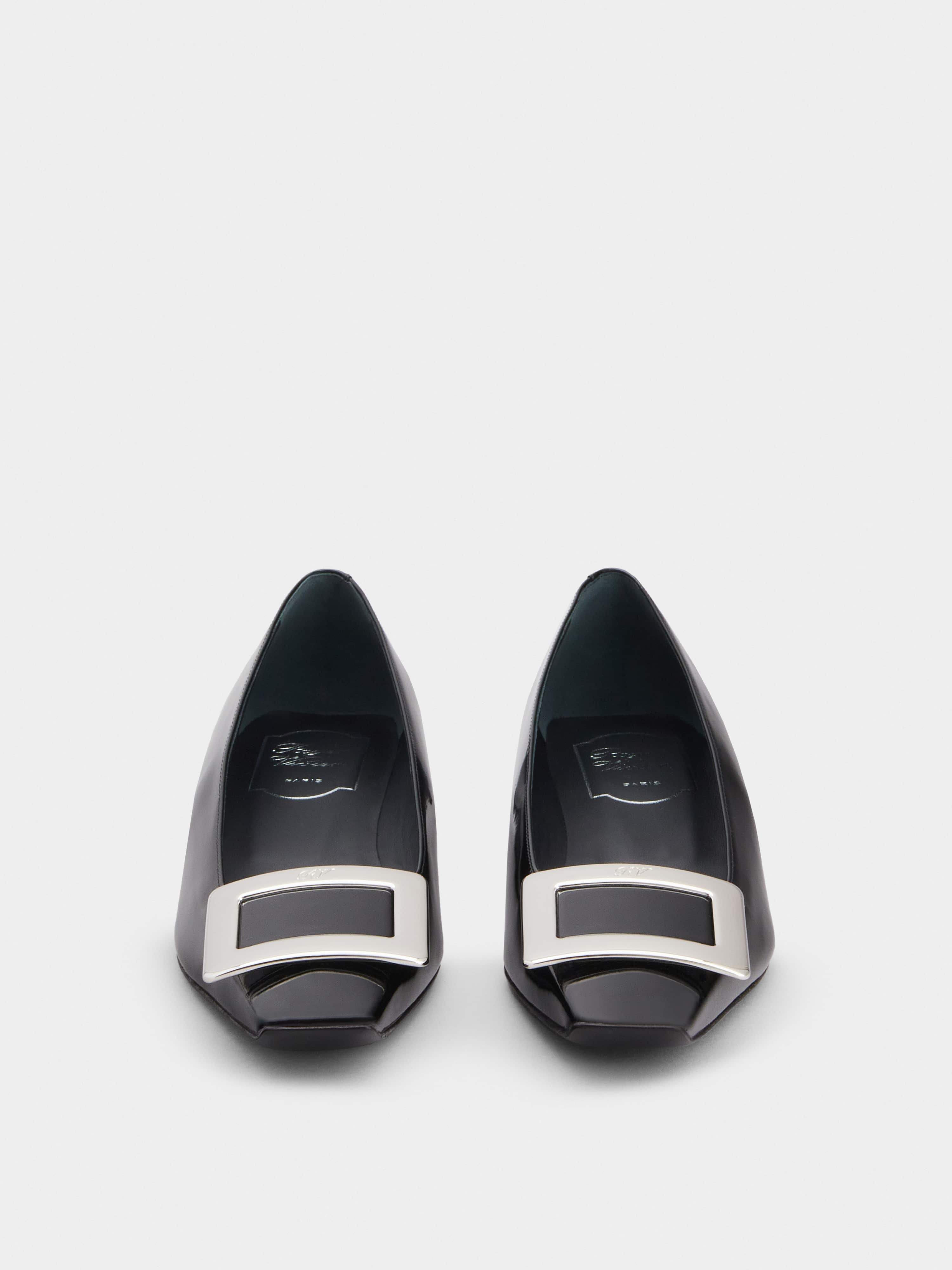 Belle Vivier Metal Buckle Ballerinas in Patent Leather - 7