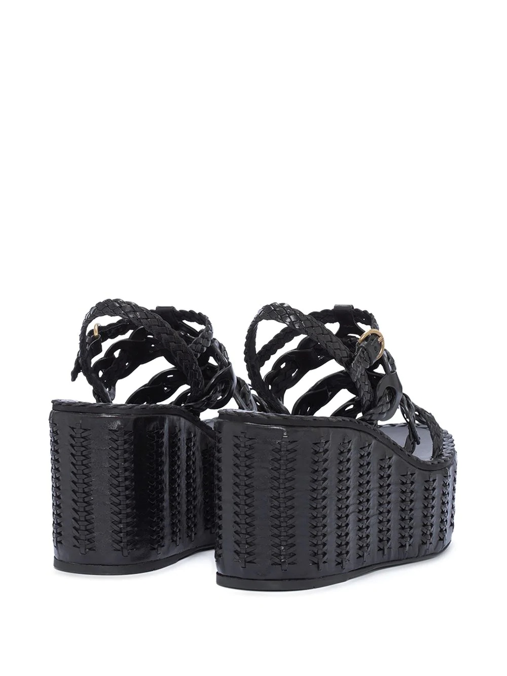 95mm woven wedge sandals - 3