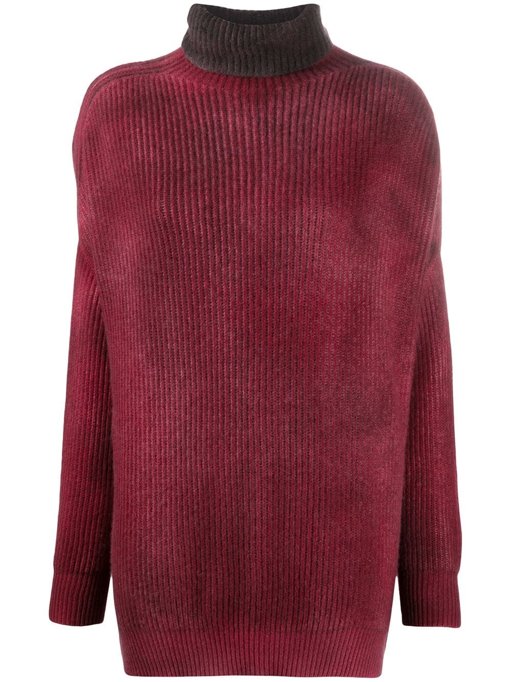 ribbed merino wool turtleneck jumper - 1