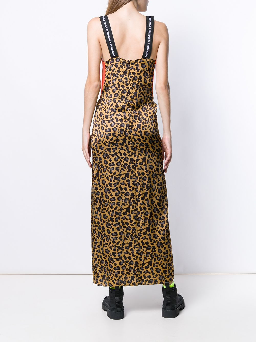 leopard-print slip dress - 4