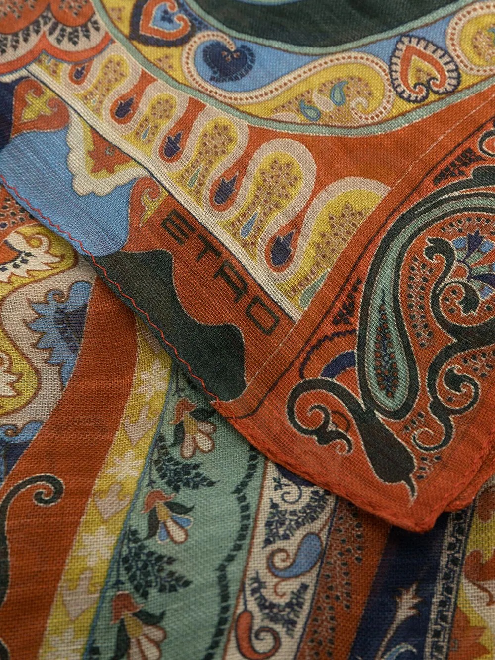 paisley silk blend scarf - 3