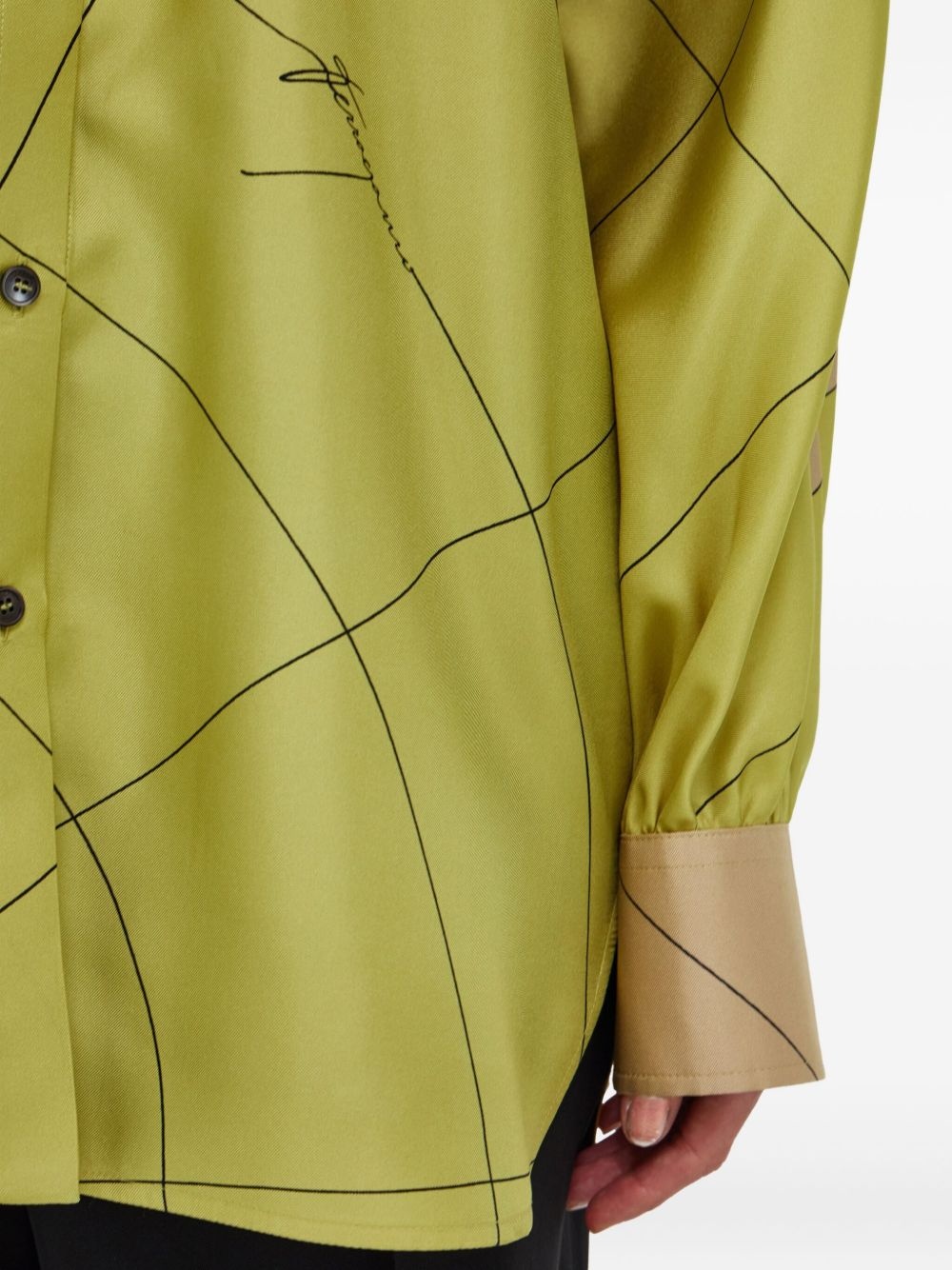 sash-detail silk shirt - 5