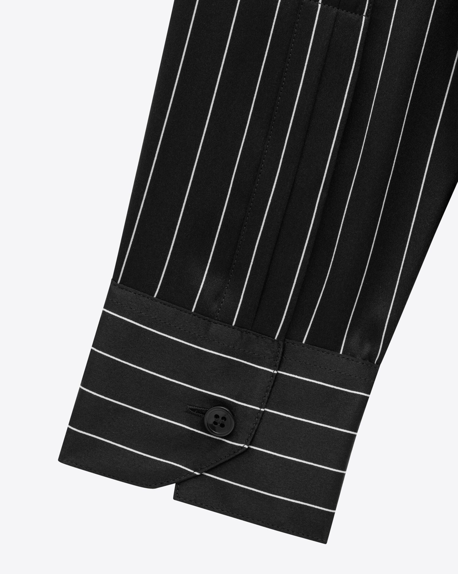 shirt in striped silk satin - 3