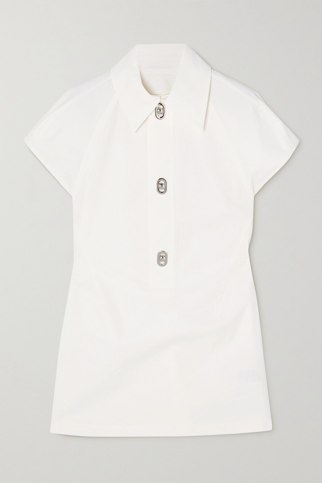 Cutout cotton-poplin top - 1