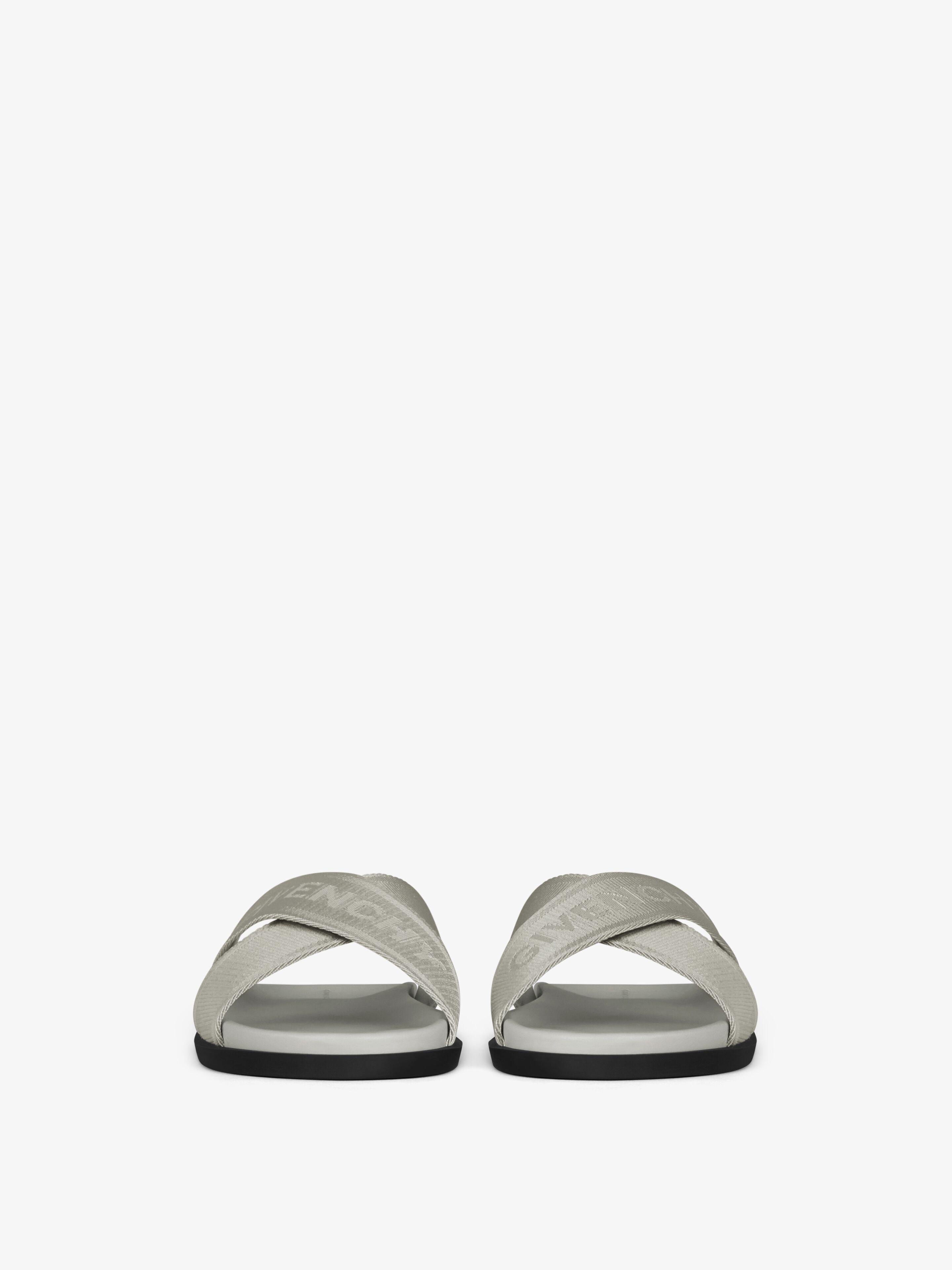 G PLAGE SANDALS WITH CROSSED STRAPS IN WEBBING - 2