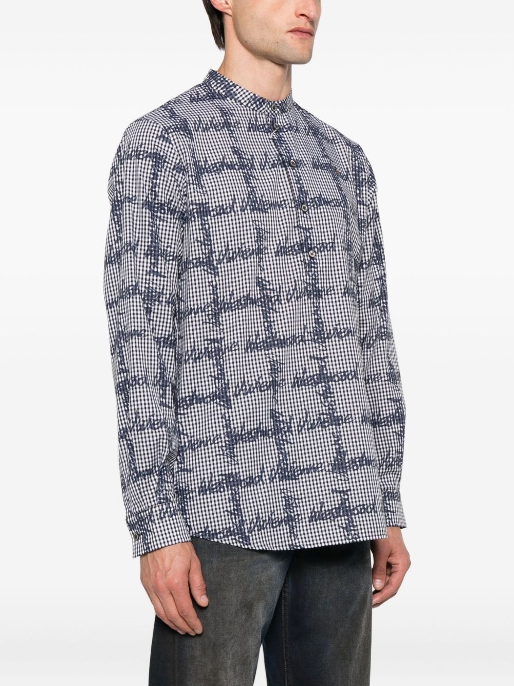 logo-checked shirt - 3