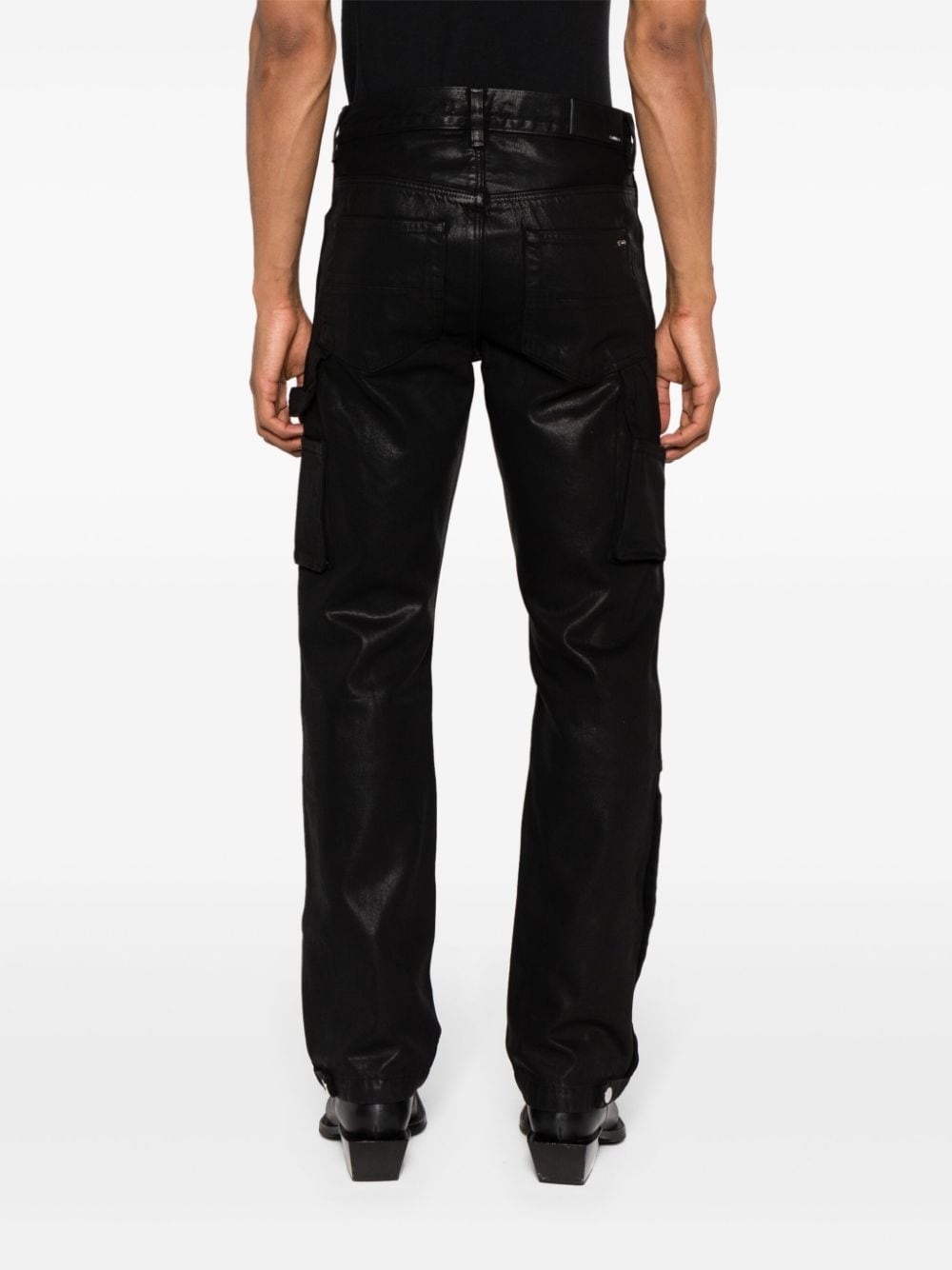 mid-rise straight-leg trousers - 4