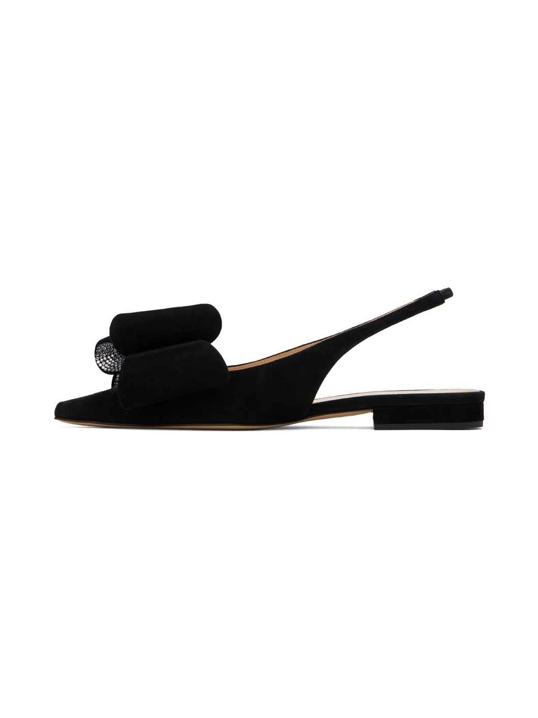 Black 'Le Cadeau' Slingback Slippers - 3
