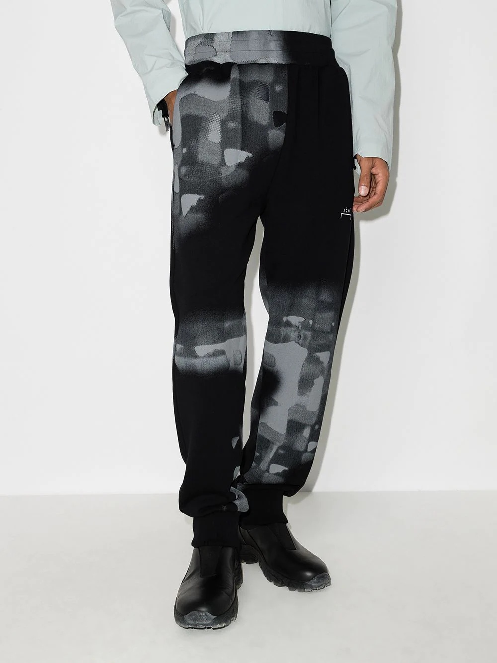 brushstroke-print track pants - 2