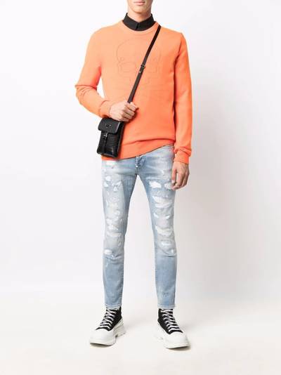 PHILIPP PLEIN distressed skinny-cut jeans outlook