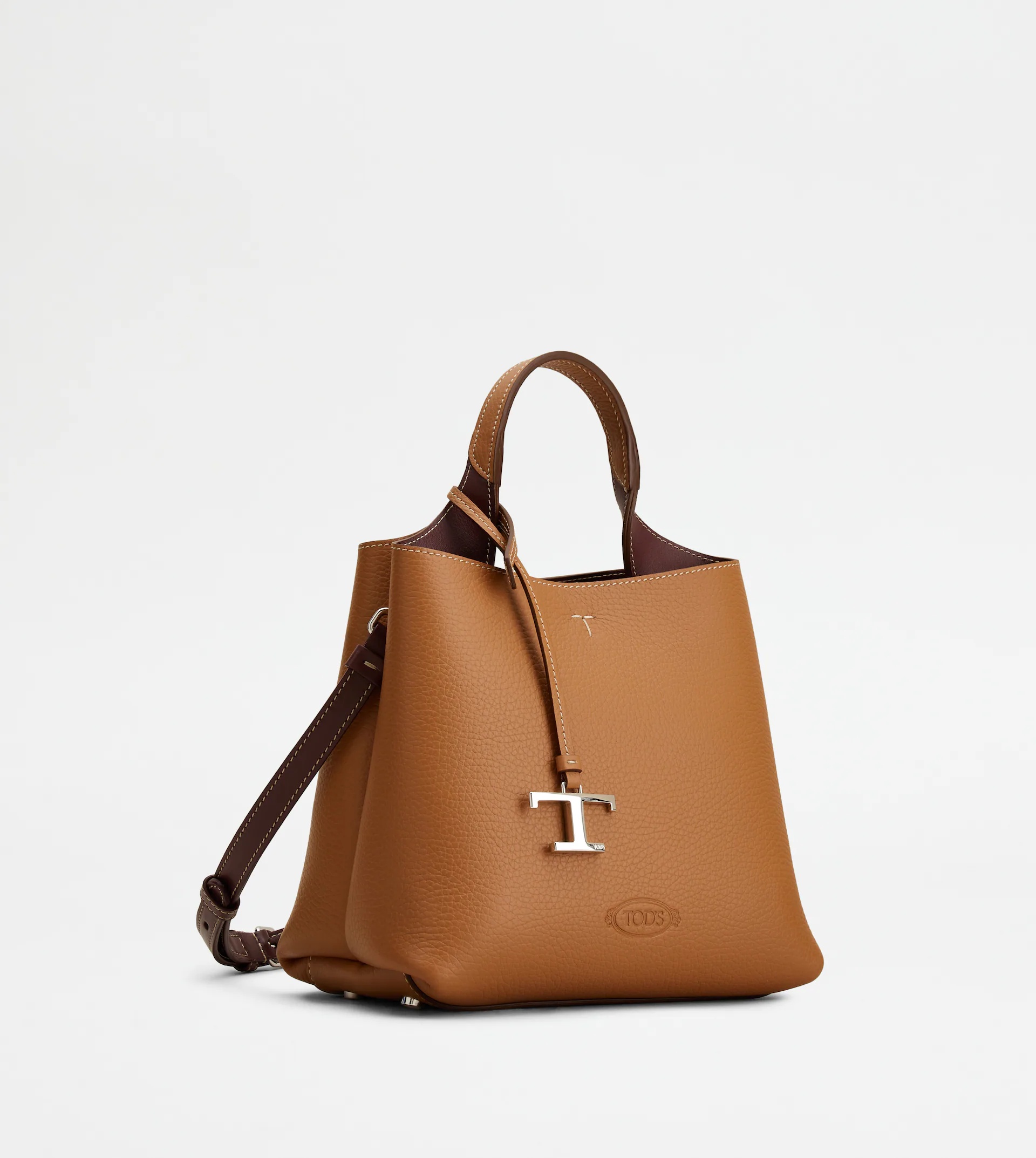 TOD'S BAG IN LEATHER MINI - BROWN - 2
