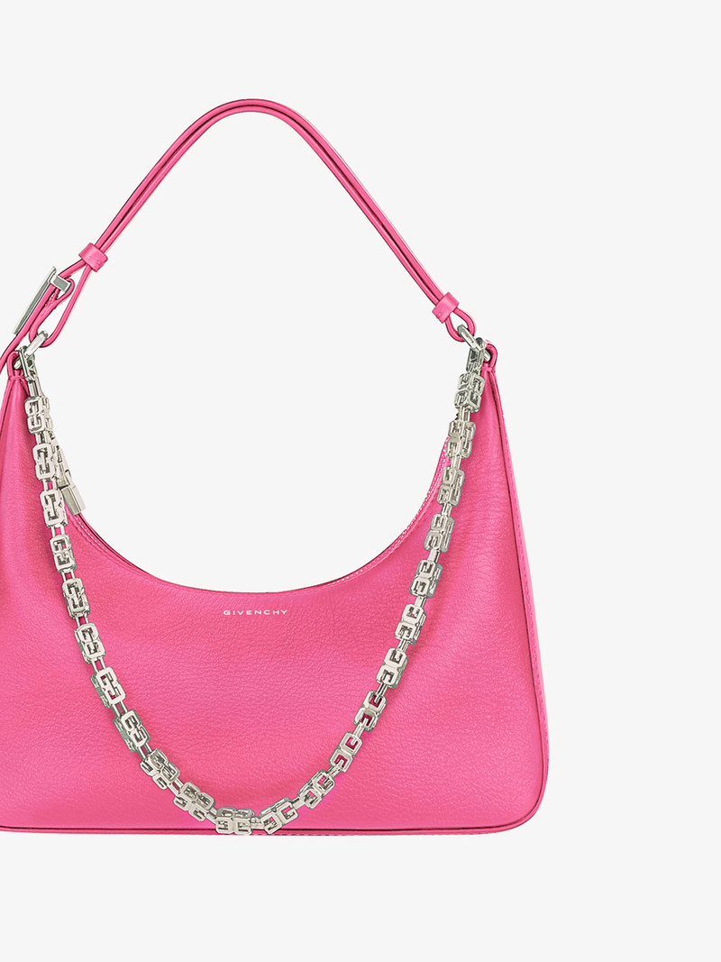 SMALL MOON CUT OUT BAG IN LEATHER WITH CHAIN 6